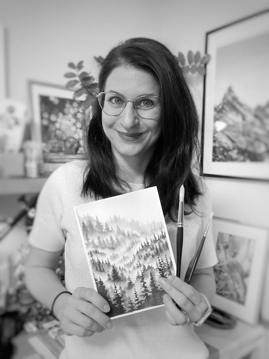 Esti Akvarell Workshop - Ködös fenyőerdő - November 25. (szerda)