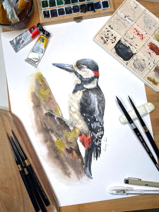 Great Woodpecker - Original