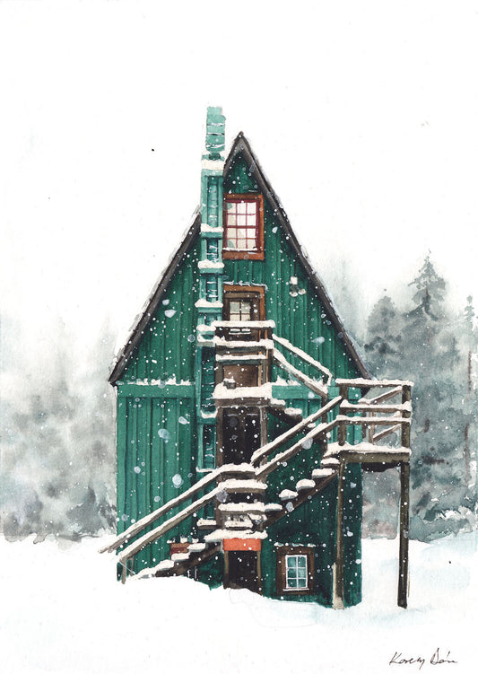 Zöld kunyhó (Január) // Green cabin (Janurary)