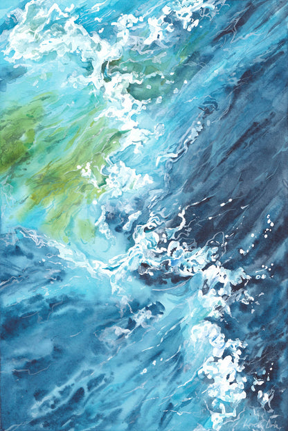 Hullám sorozat (3 kép) // Waves series (3 paintings)