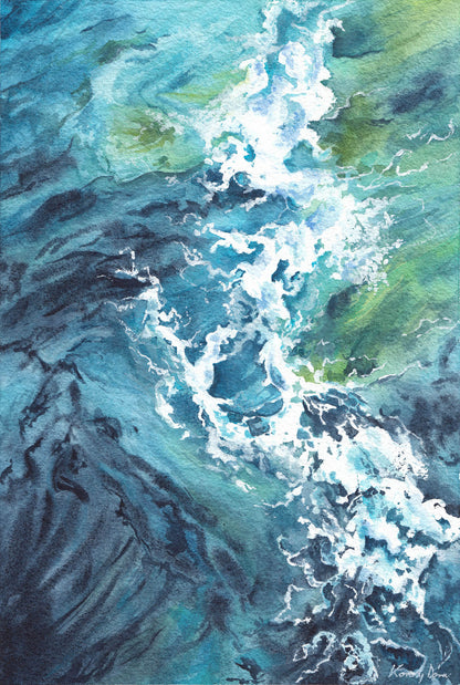 Hullám sorozat (3 kép) // Waves series (3 paintings)