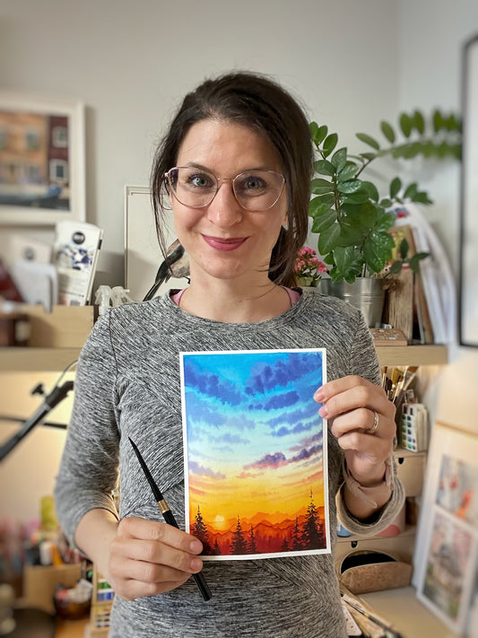 Esti Akvarell Workshop - Naplemente festés - Szeptember 30. (szerda)