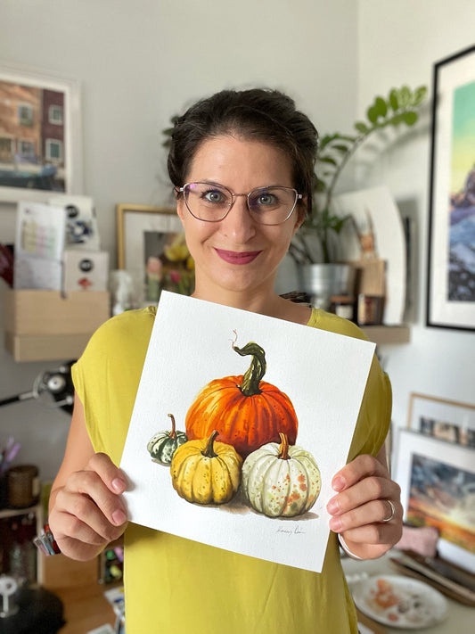 Watercolor Workshop - Autumn Pumpkin Painting - 5. October (Saturday)