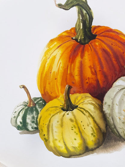 Watercolor Workshop - Autumn Pumpkin Painting - 5. October (Saturday)